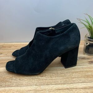 Via Spiga Eladine Suede Cutout Peep Toe pump
